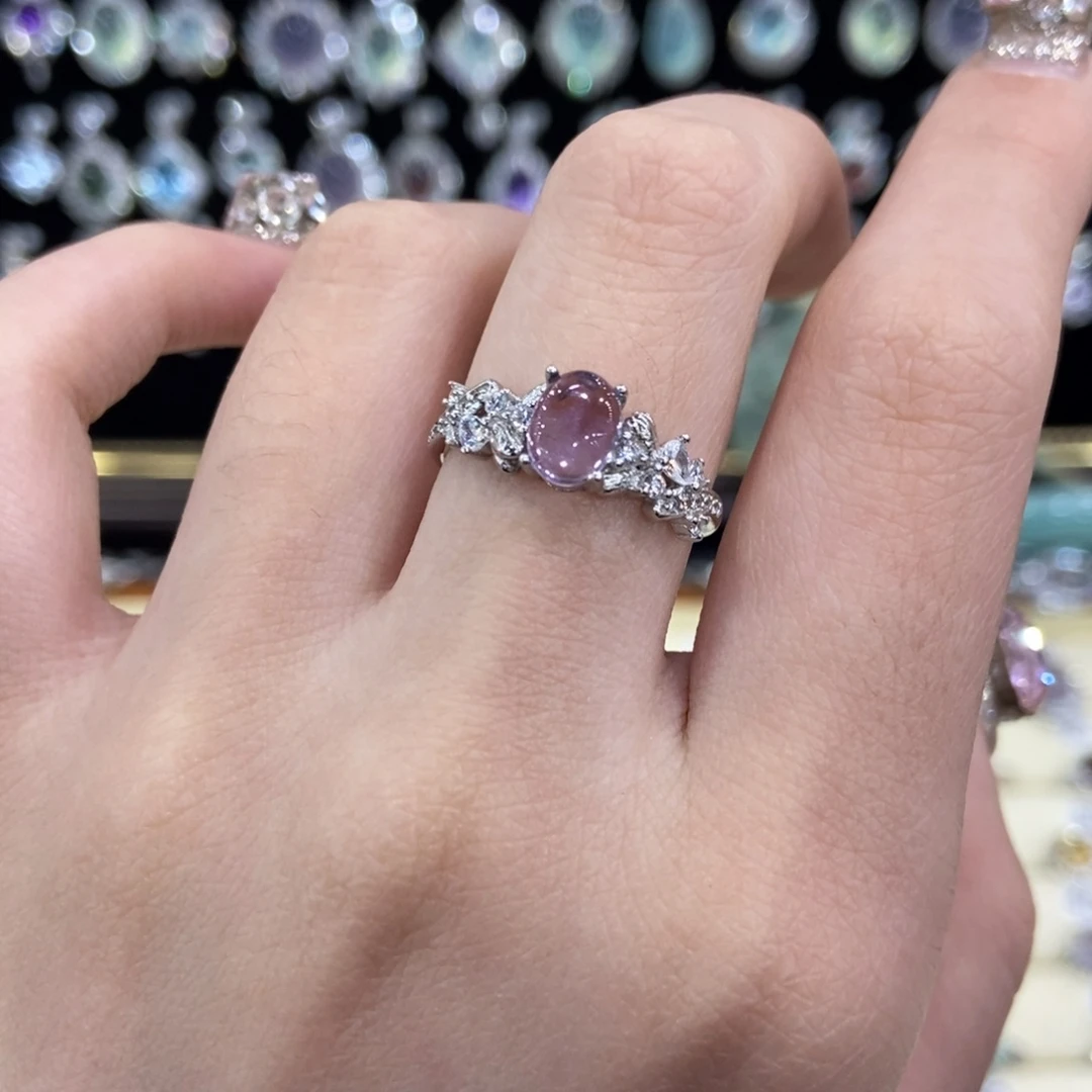 银S925镶嵌戒指紫晶