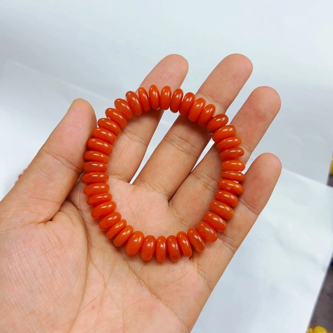 南红玛瑙手链未镶嵌南红 大算盘珠11-12mm（多样性发货