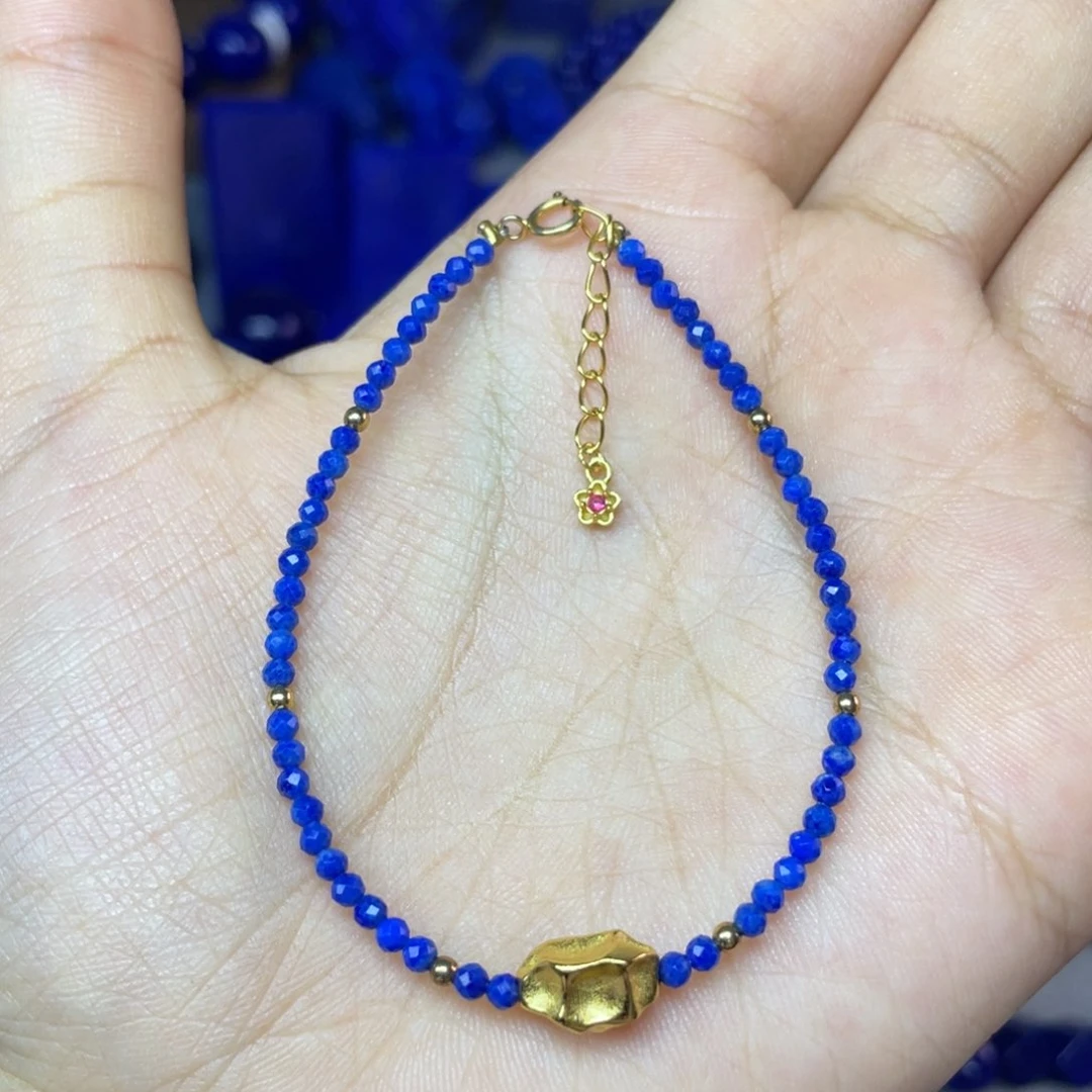 青金石未镶嵌2mm手链