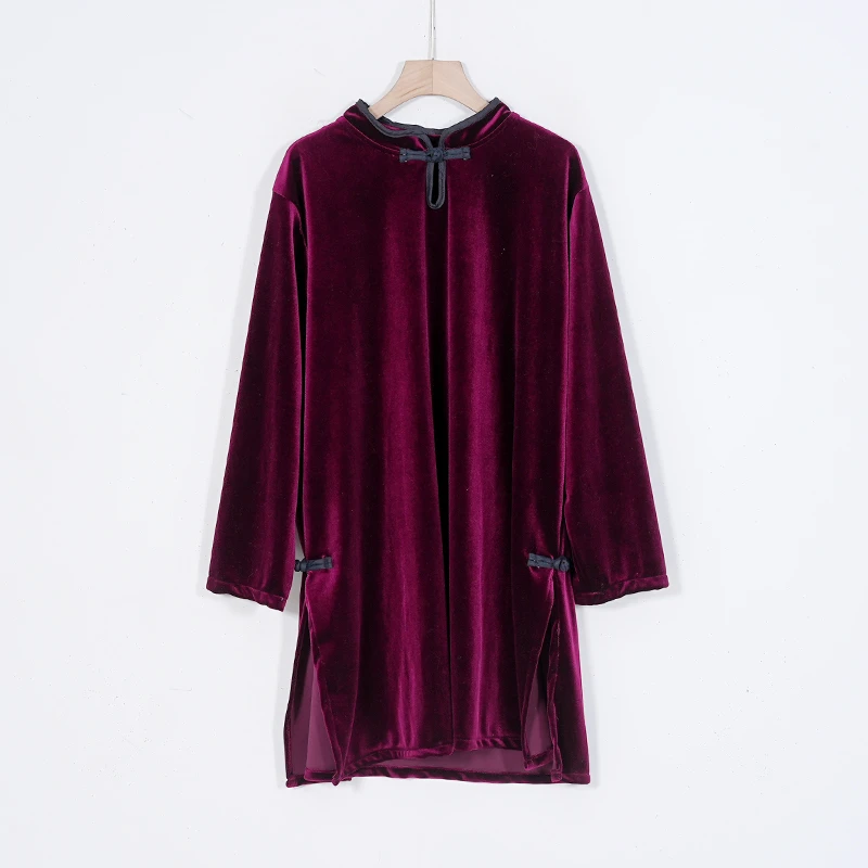 【蓉哥出品】净版丝绒盘扣上衣L13