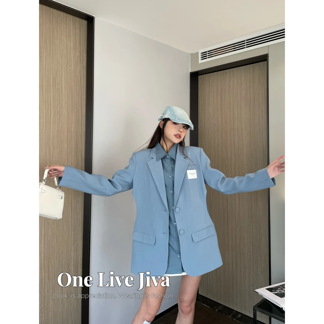 KIKI严选：84100-jiva家欧洲站南油春夏轻奢休闲西装洋气外套