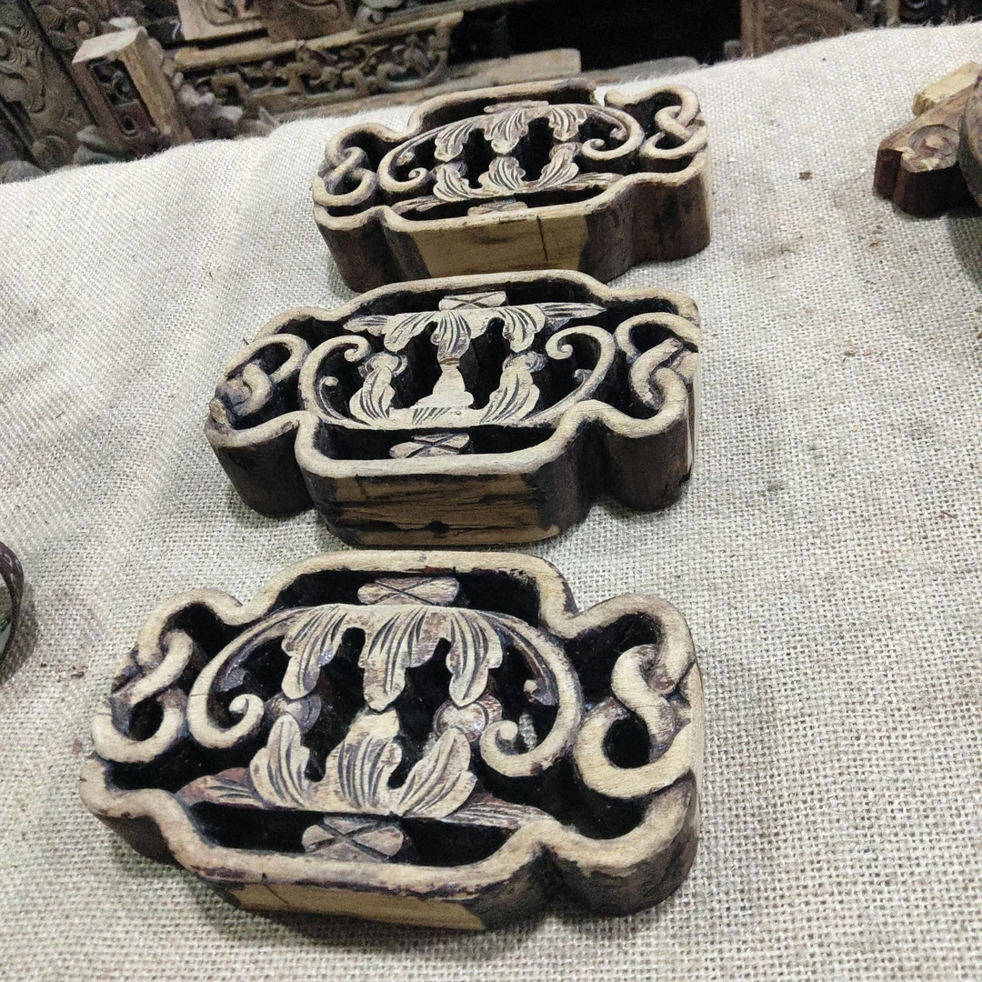 老物件老木雕老花板