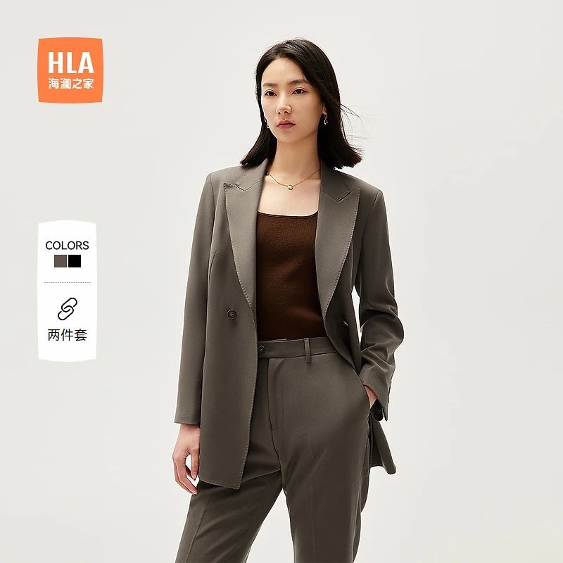 【时尚气质】HLA海澜之家西服套装女24春季新款商务通勤西装女装