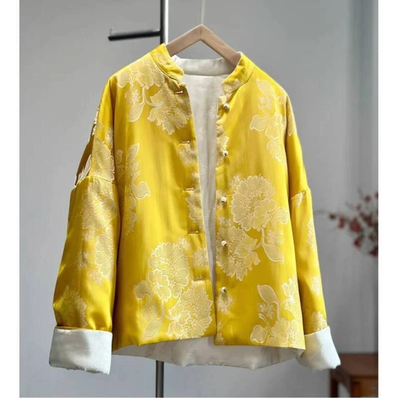 【争春】新中式重磅提花双面双穿外套2024D0955-九七