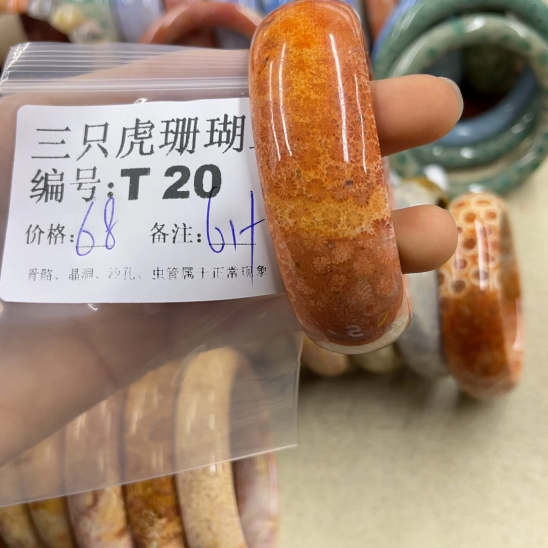 j***在硅化珊瑚（珊瑚玉）未镶嵌h