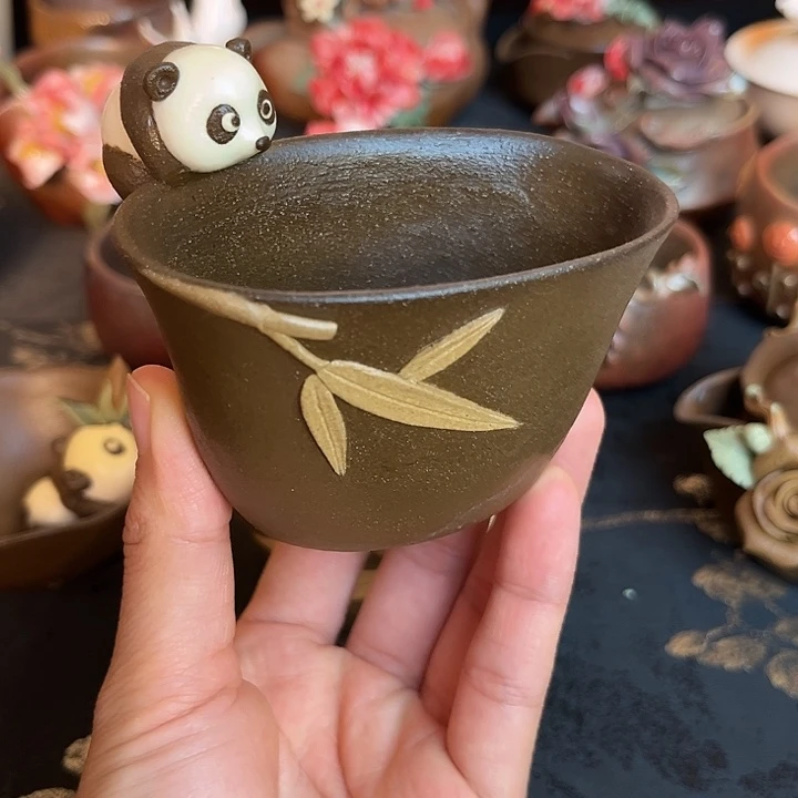 千玺造物熊猫茶杯