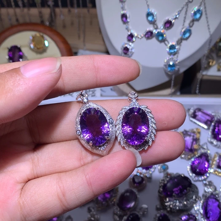 托帕石手镯银S925镶嵌财****多吊坠