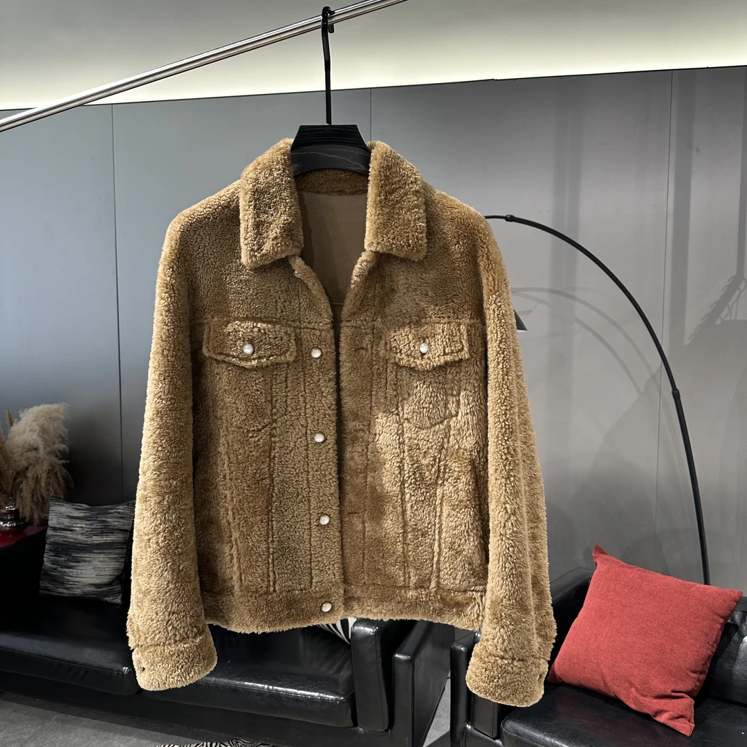 6500欧SS25 PRECOLL DL2 原生态LACON皮毛一体牛仔版型夹克外套