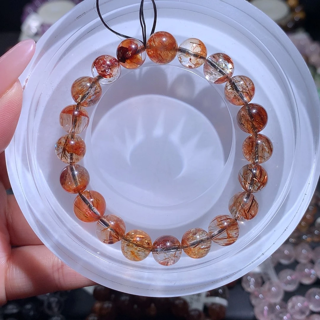 未镶嵌手链水晶冰透金红黑金超9咪