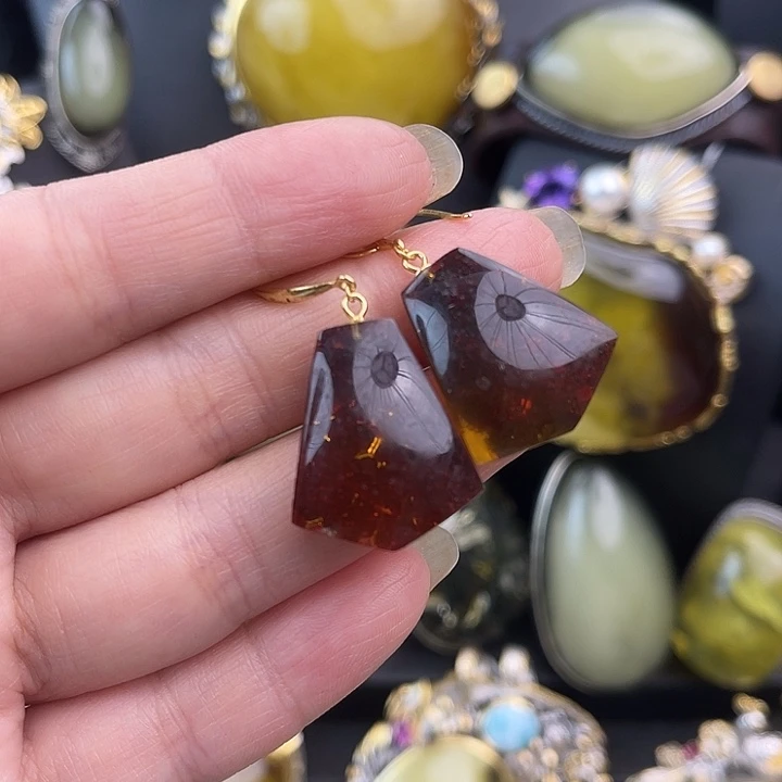 琥珀银S925镶嵌裸石