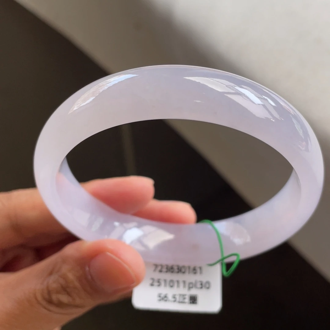 翡翠未镶嵌手镯冰胶粉紫手镯【强推】