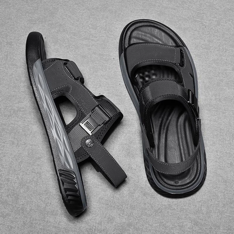 凉鞋男夏季外穿两用开车运动防滑防臭拖鞋男士户外涉男士增高凉鞋