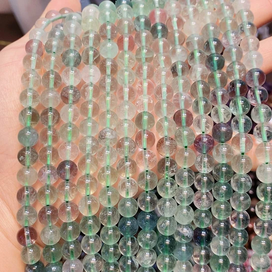 玛瑙/玉髓散珠天然莹石水晶8mm一条