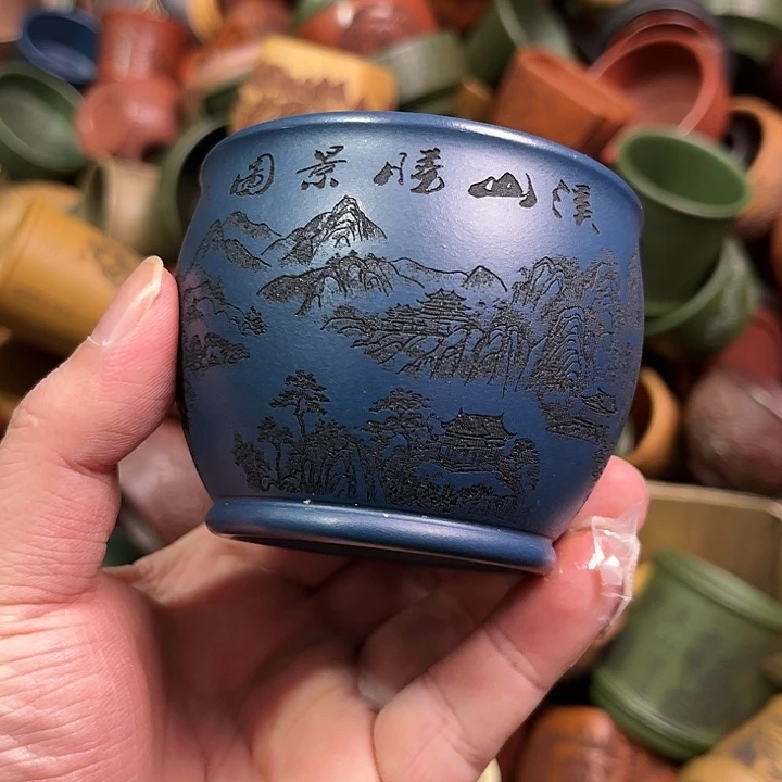 紫砂茶杯全手工紫砂主人杯