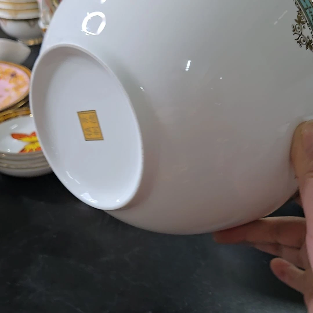 瓷片微瑕8寸一个金标大汤碗666666