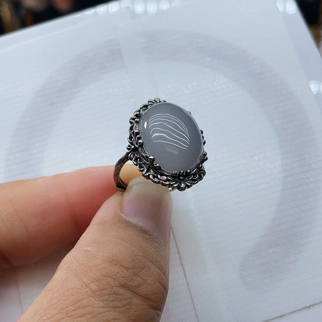 水晶戒指银S925镶嵌定制