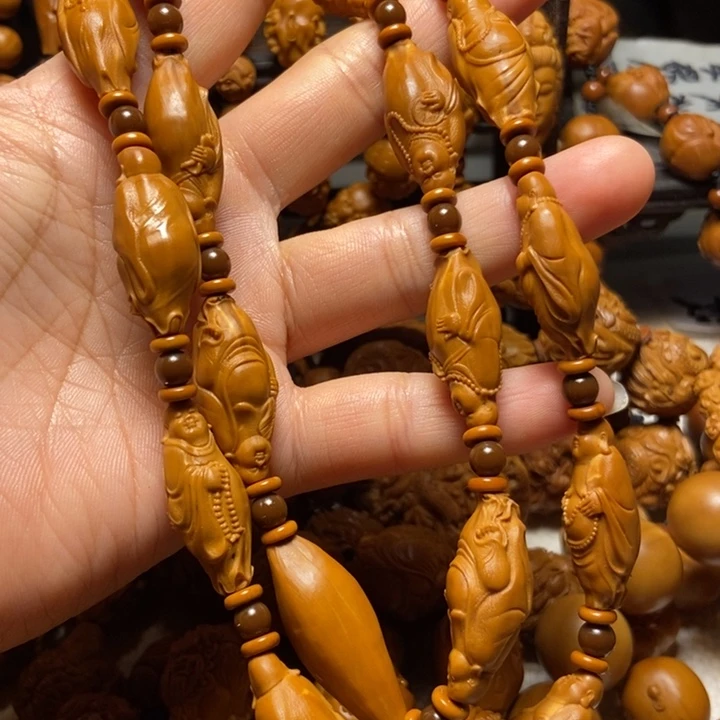 【闪购商品】橄榄核手串/手链南*人站立弥勒长串