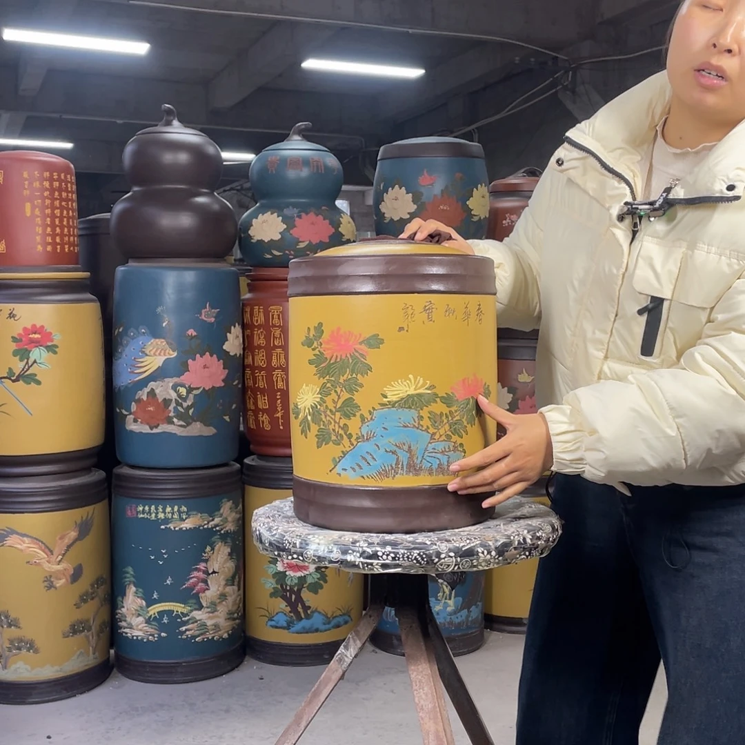 宜兴原矿紫砂茶叶罐