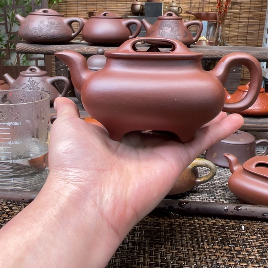 紫砂茶壶宜兴原矿紫砂手工制300全