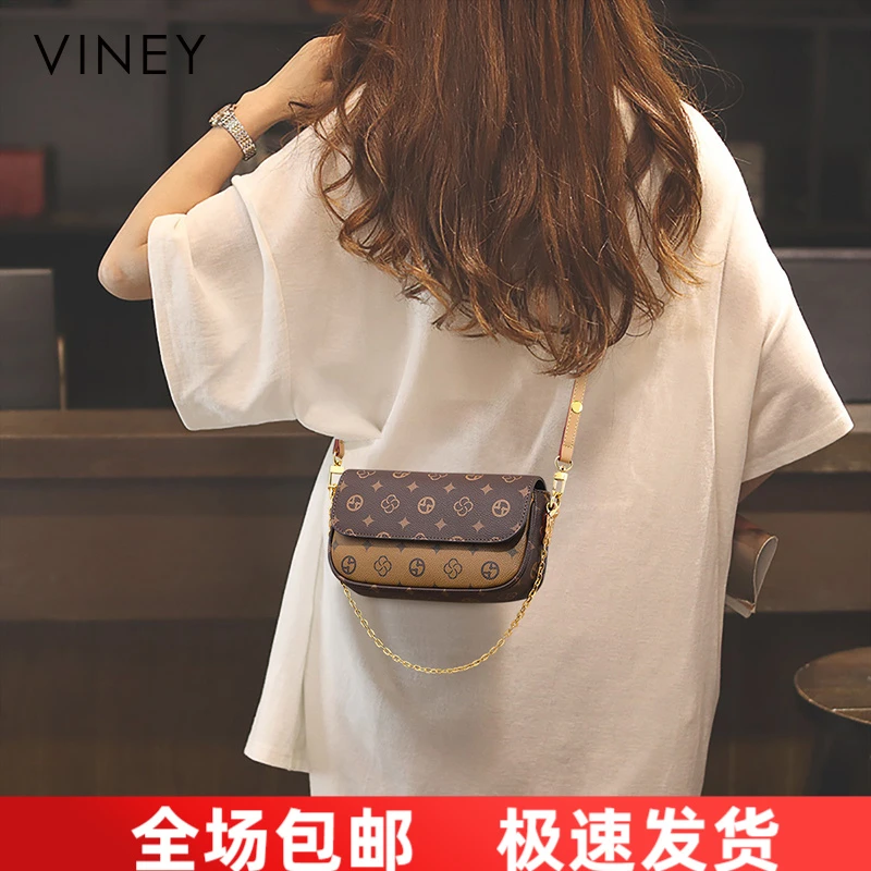 Viney包包女2025新款高级感复古链条斜挎包生日礼物送女友送老婆