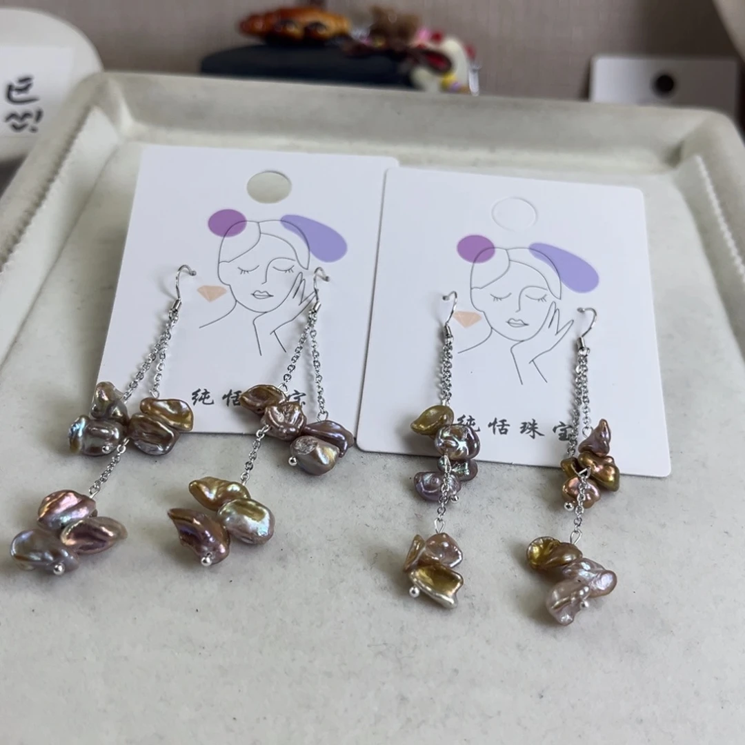 未镶嵌淡水珍珠耳饰【纯恬】多样性发货