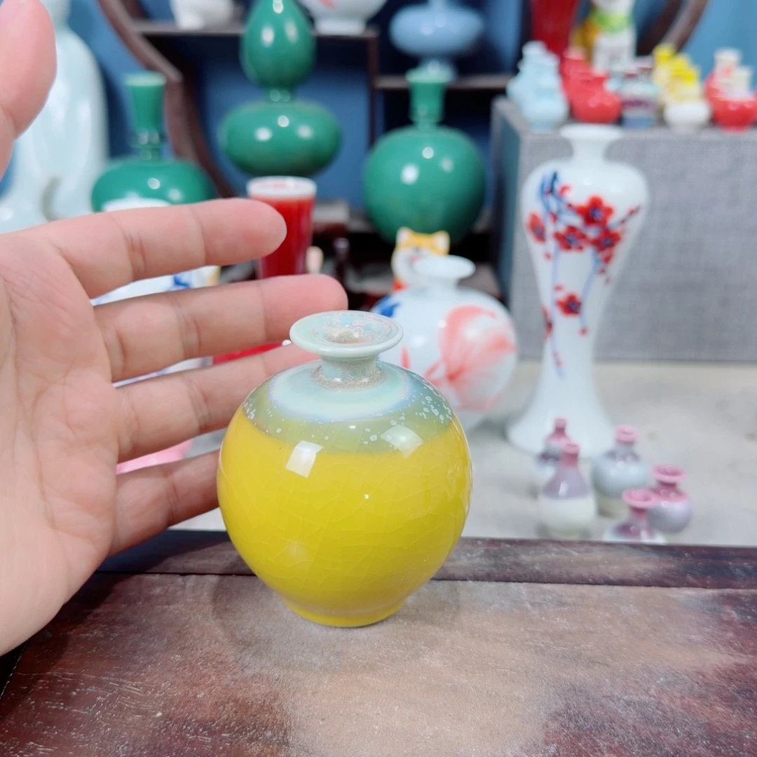 陶瓷手工小花器摆件