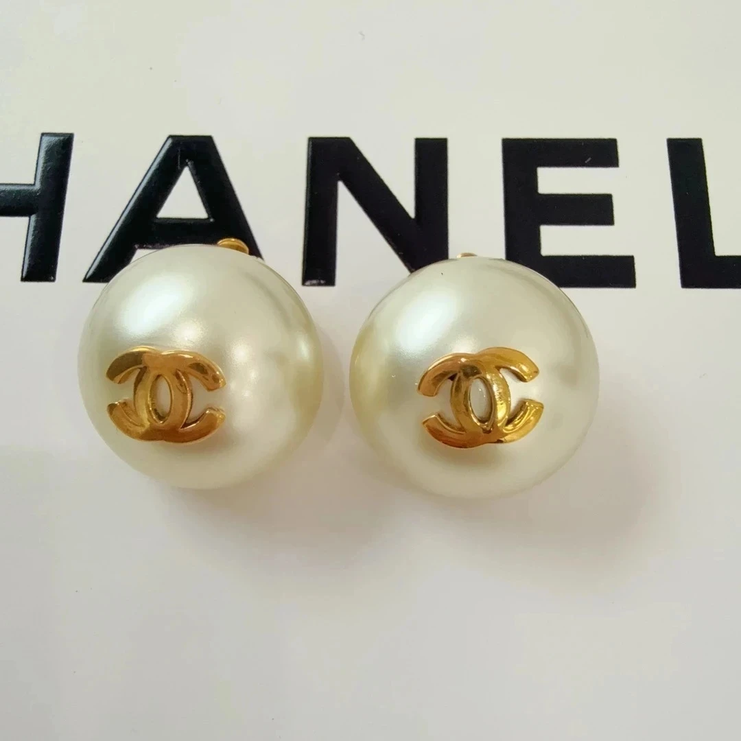 95新 Chanel/香奈儿 Chanel vintage香奈儿中古胖丁珍珠耳夹