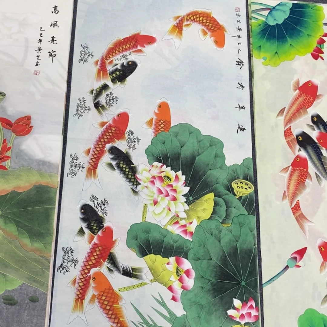 国画尺寸140✖️70四尺手绘工笔画
