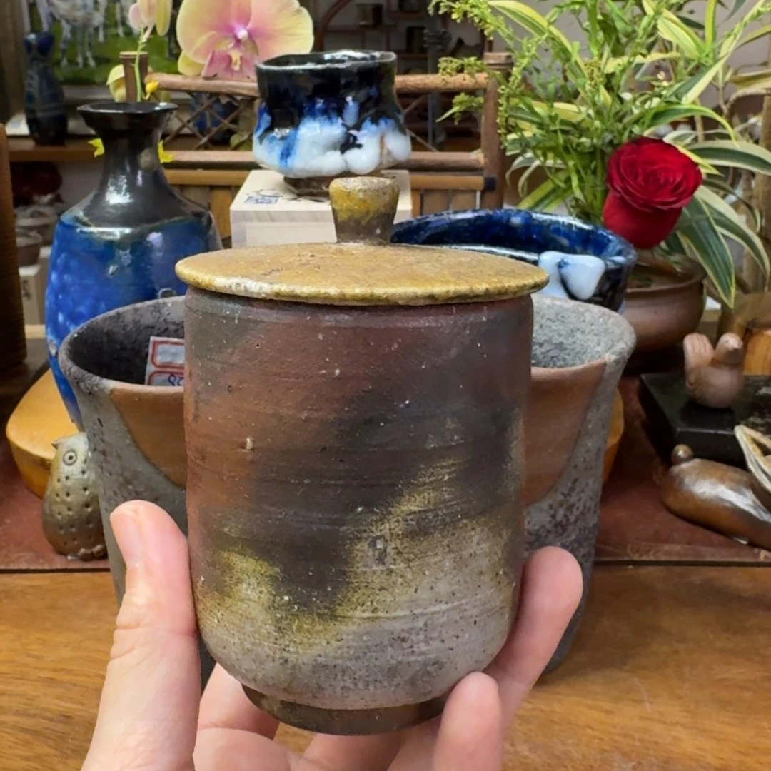 这***法宗高健三备前烧盖杯福利一口价