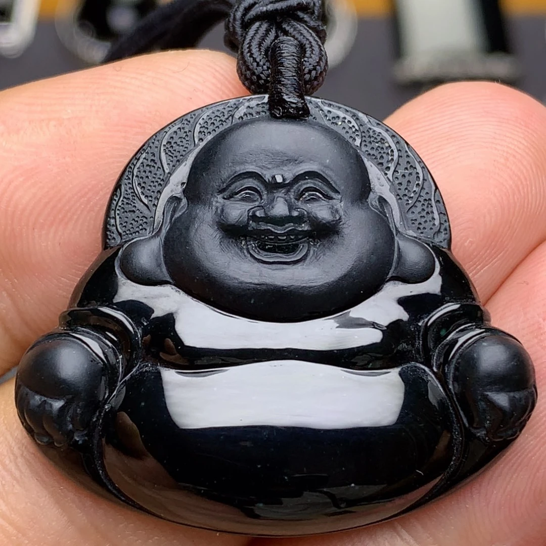 颈饰未镶嵌翡翠墨翠佛公