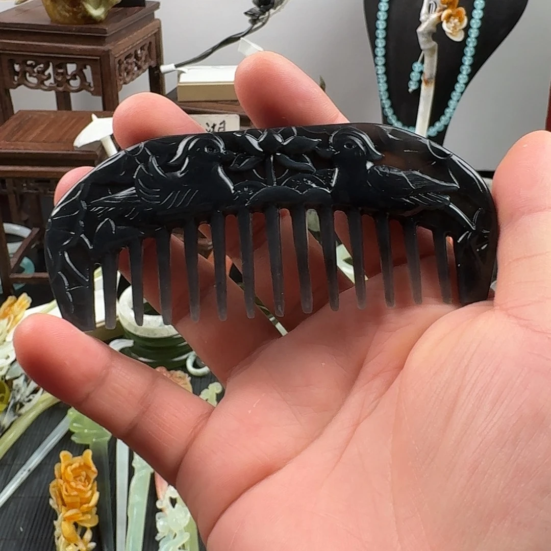 蛇纹石玉未镶嵌发饰