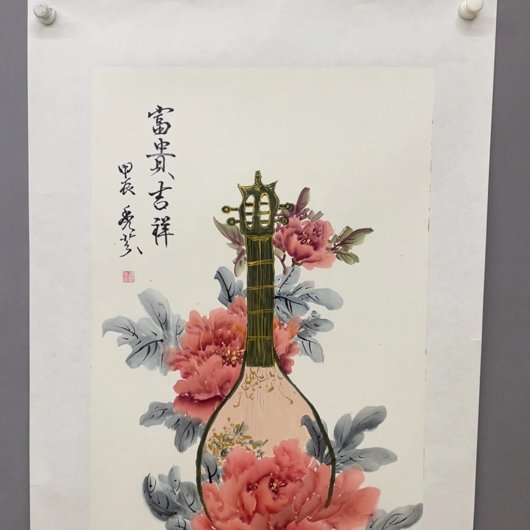 国画艺术家真人手绘