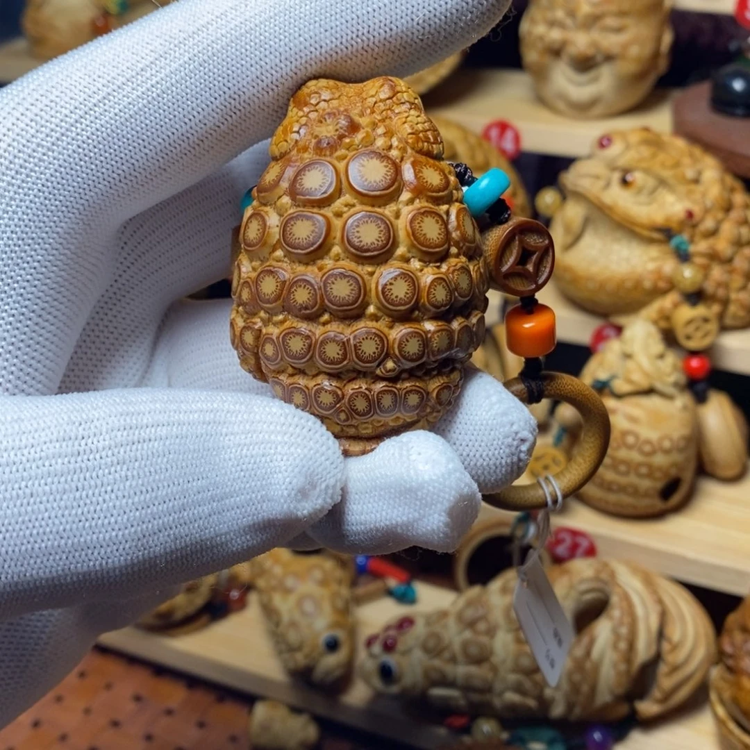 竹老料精品满钉鹰金蟾