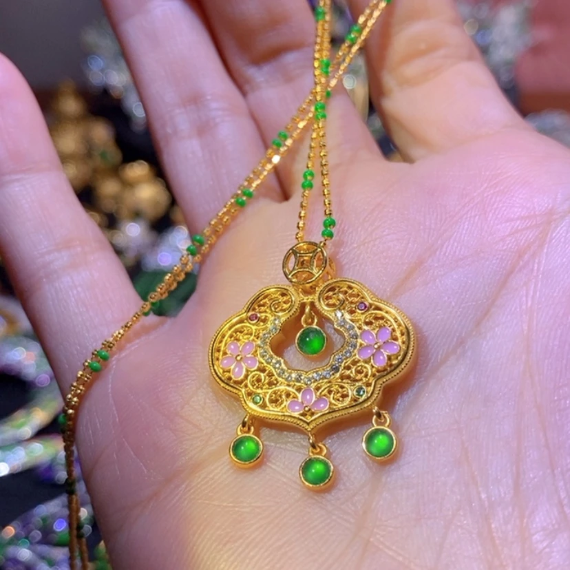 【闪购商品】银S925镶嵌挂件翡翠