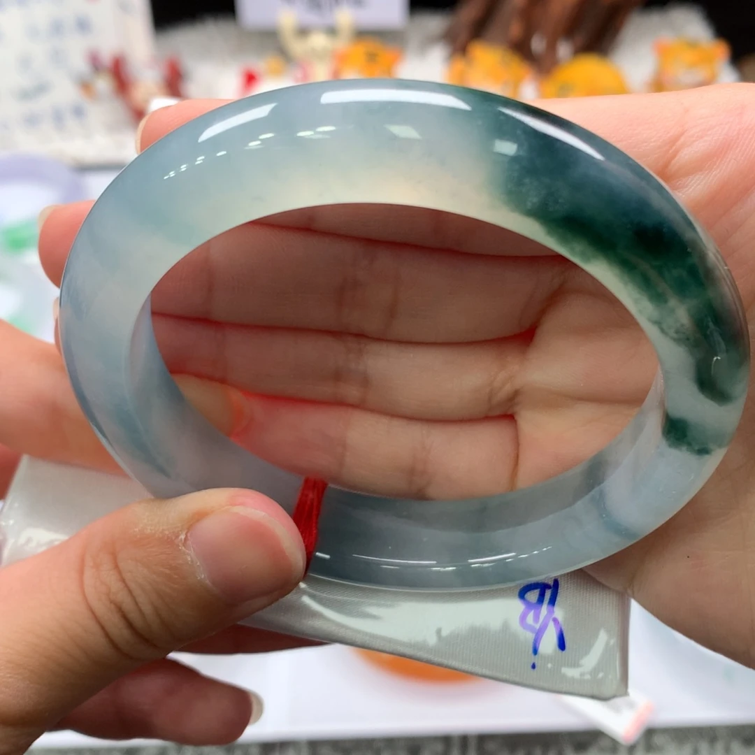 翡翠手镯未镶嵌21号小六瑕疵漏