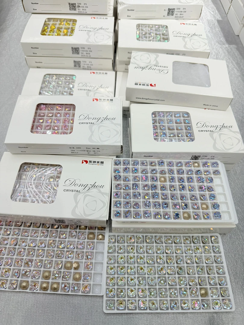 10颗装28号八边玫瑰混装8*8mm东洲水晶美甲饰品美甲钻饰美甲饰品