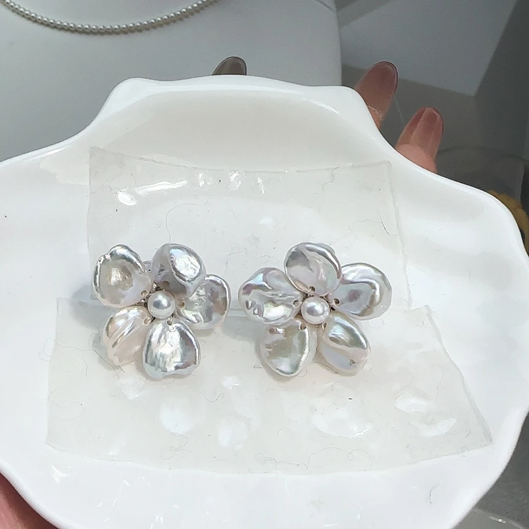 淡水珍珠耳饰未镶嵌