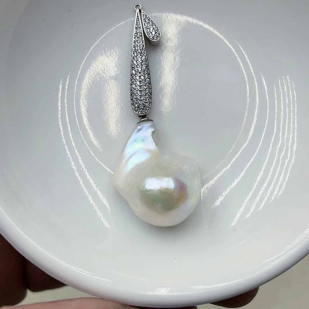 淡水珍珠吊坠(不含链)未镶嵌啊*17