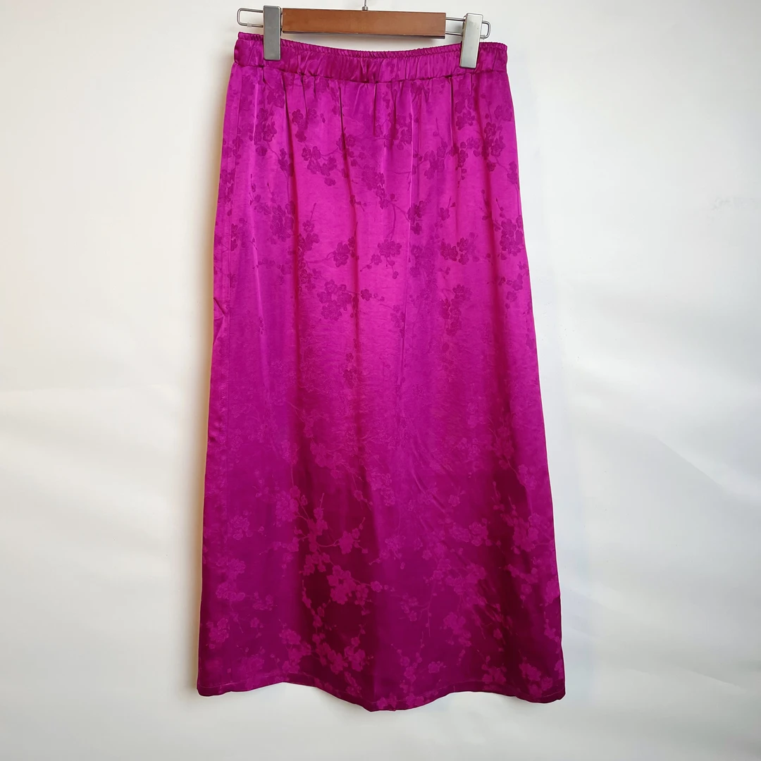 品牌新款松紧腰提花百搭半身裙41105