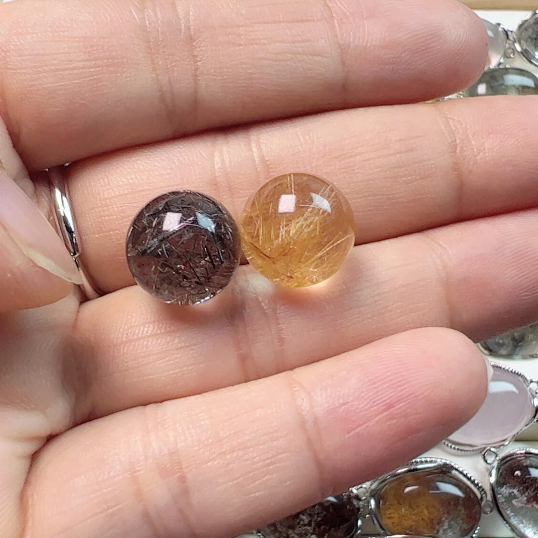 奶***盖水晶手链银S800镀金镶嵌