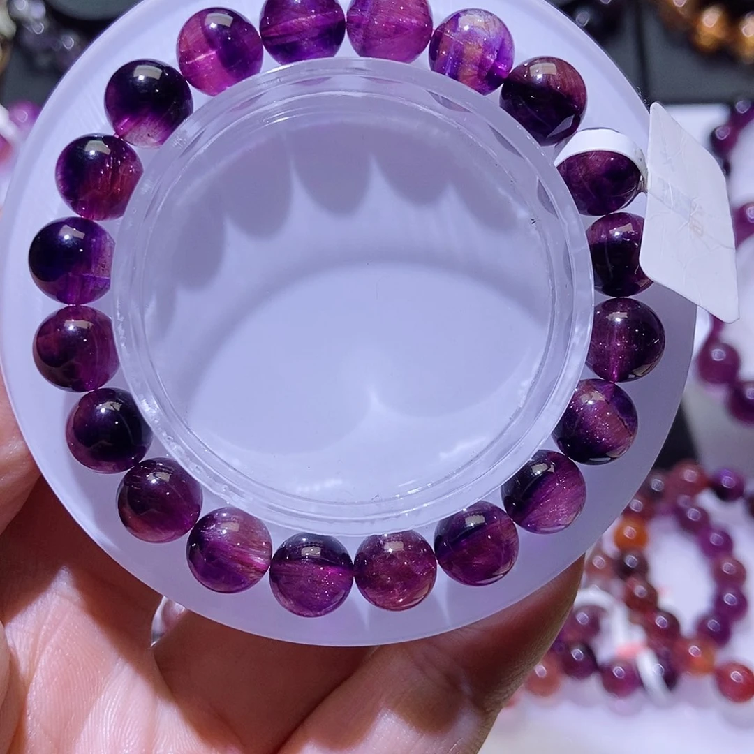 未镶嵌手链水晶紫橘超七9