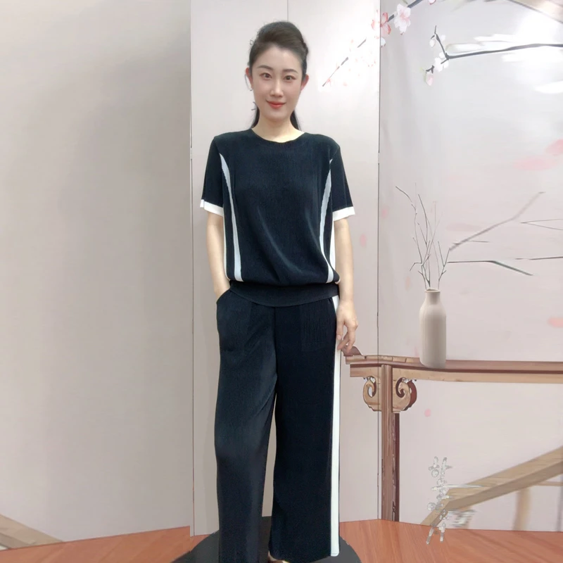 运动百搭女装显瘦休闲风减龄气质夏季时尚街头风中国风时尚套装