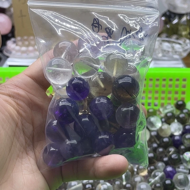 银S925镶嵌手链烟晶