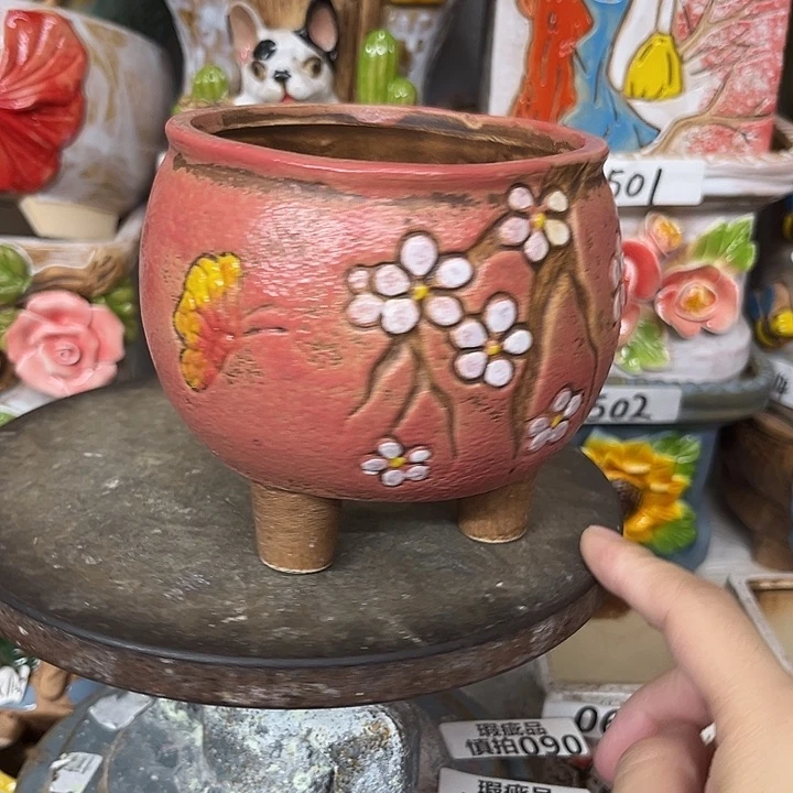 粗陶材质多肉花盆