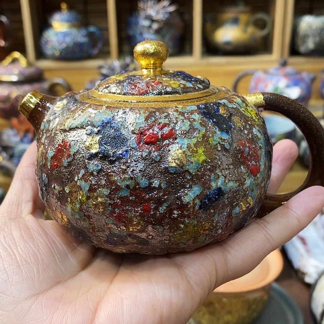 粗陶柴烧志野茶器