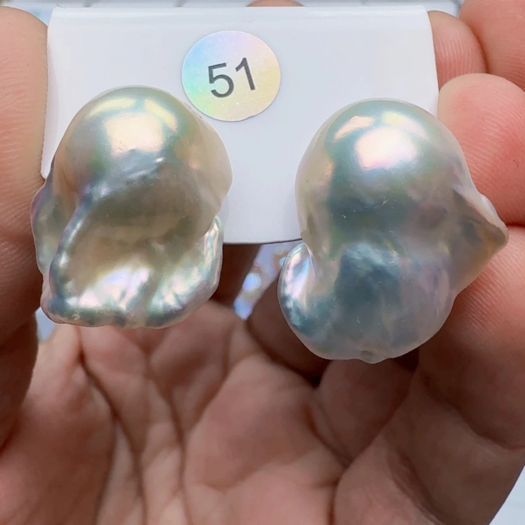 银S925镶嵌耳饰淡水珍珠