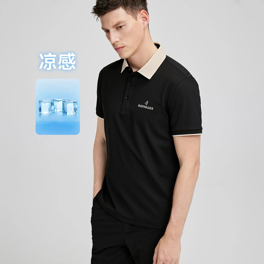 [吸湿速干]navigare意大利小帆船夏季户外短袖POLO衫男款弹力T恤