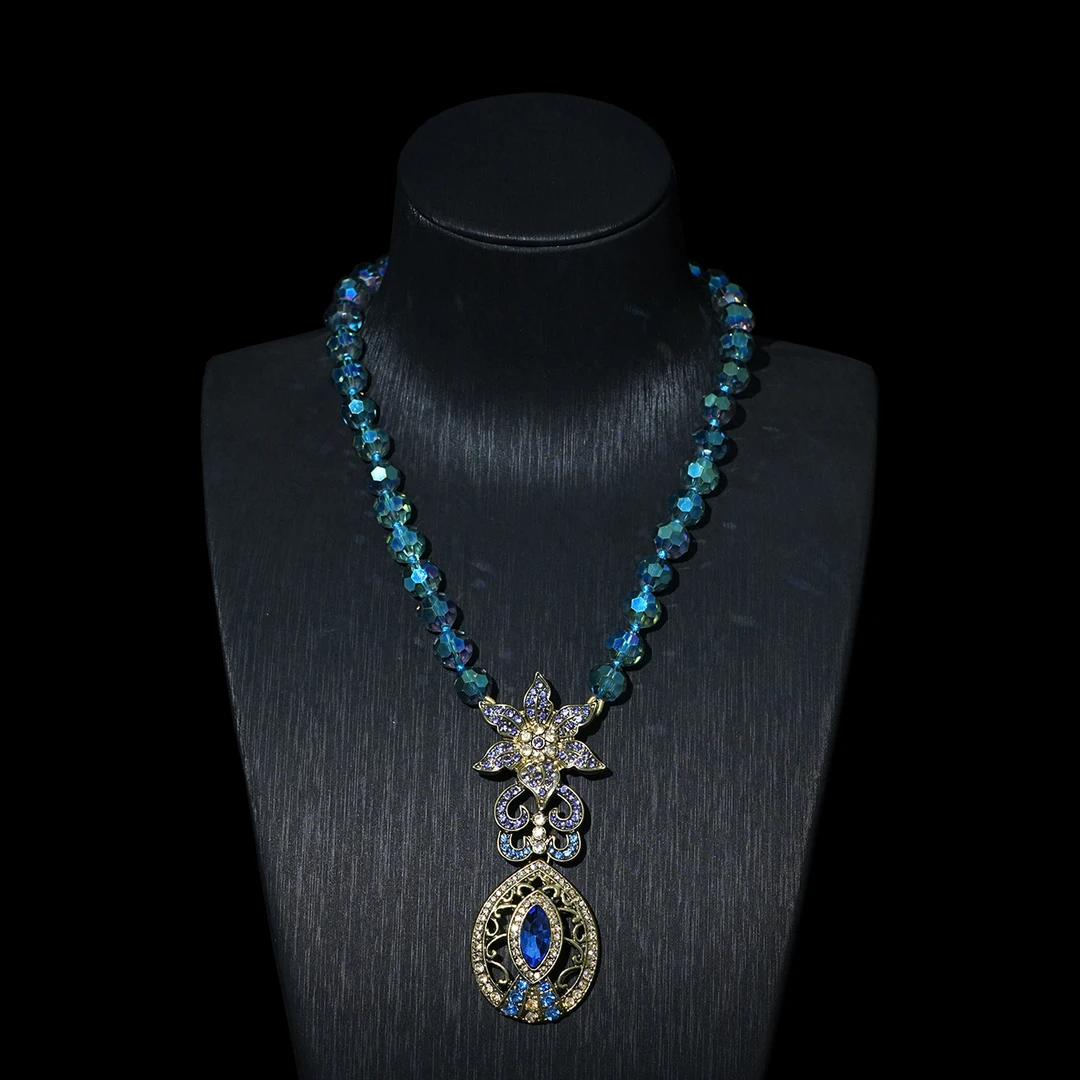 铜合金项链 【2212】项链 复古个性纯手工镶嵌百搭