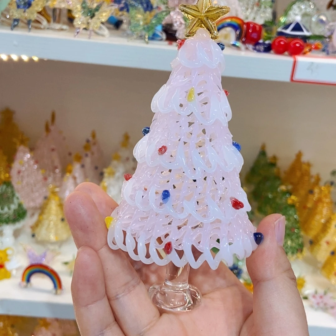 琉璃手工艺品粉色