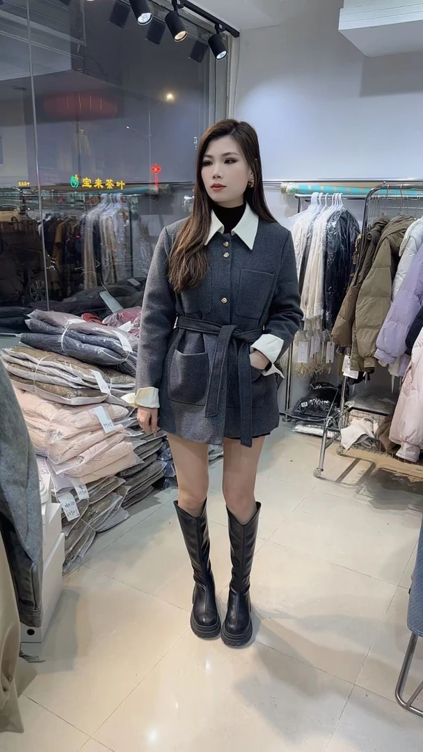 布阁服饰宫廷假两件外套